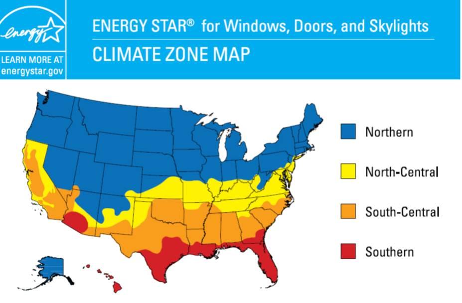 Energy Star Climate Zone Map